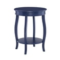 thumbnail image 1 of Powell Fiore Round Indoor Accent Side Table with Shelf, 24" Tall, Navy Blue, 1 of 8