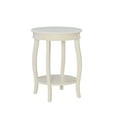 thumbnail image 1 of Powell Fiore Round Indoor Accent Side Table with Shelf, 24" Tall, White, 1 of 8