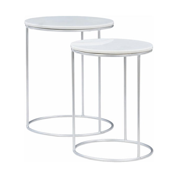 Fonner Nesting Tables White Marble