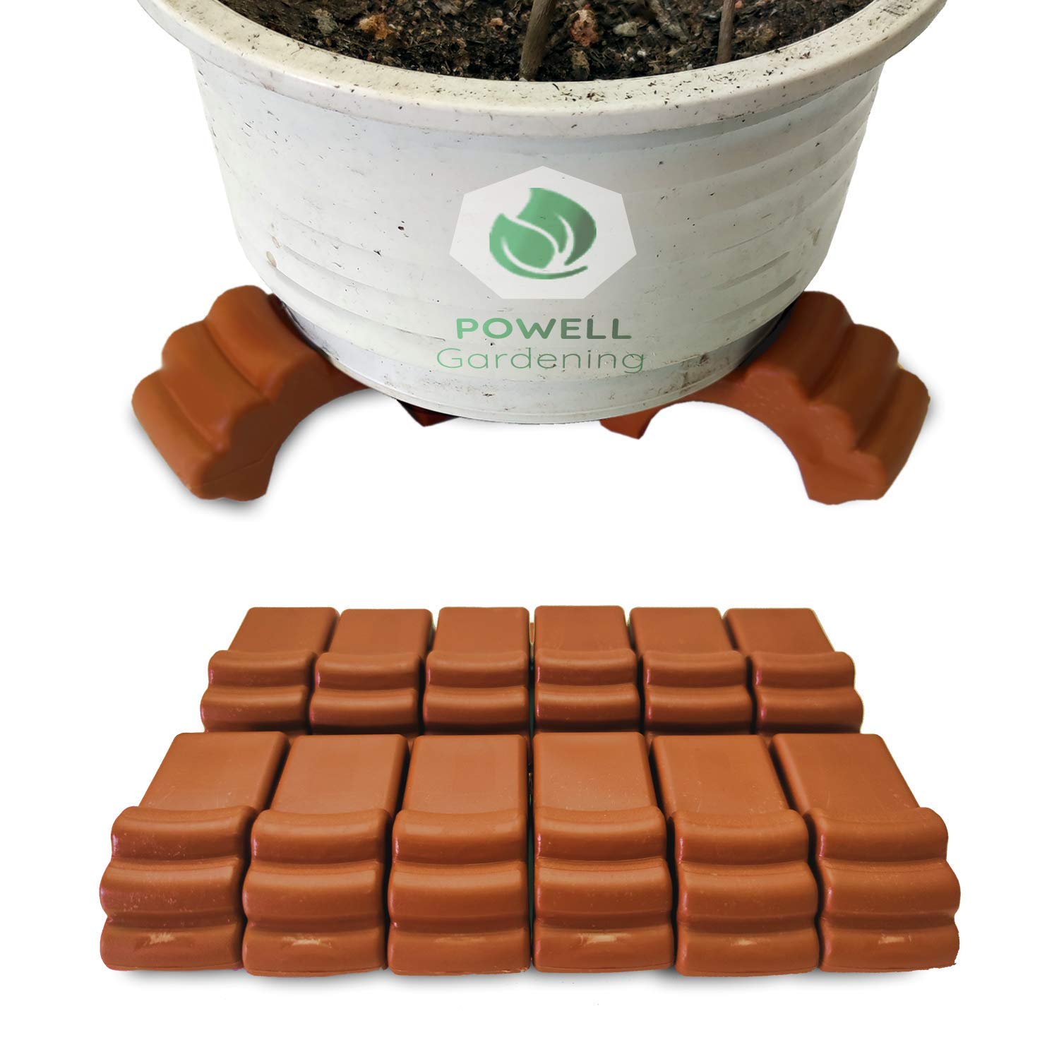 Powell Gardening (12pc Pack PEF1 Plastic Pot Elevator Plant/Flower