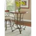 thumbnail image 1 of Powell Hamilton Round Pub Table, Matte Pewter and Bronze, 1 of 15