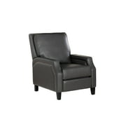 Powell Hank Faux Leather Push Back Recliner, Gray