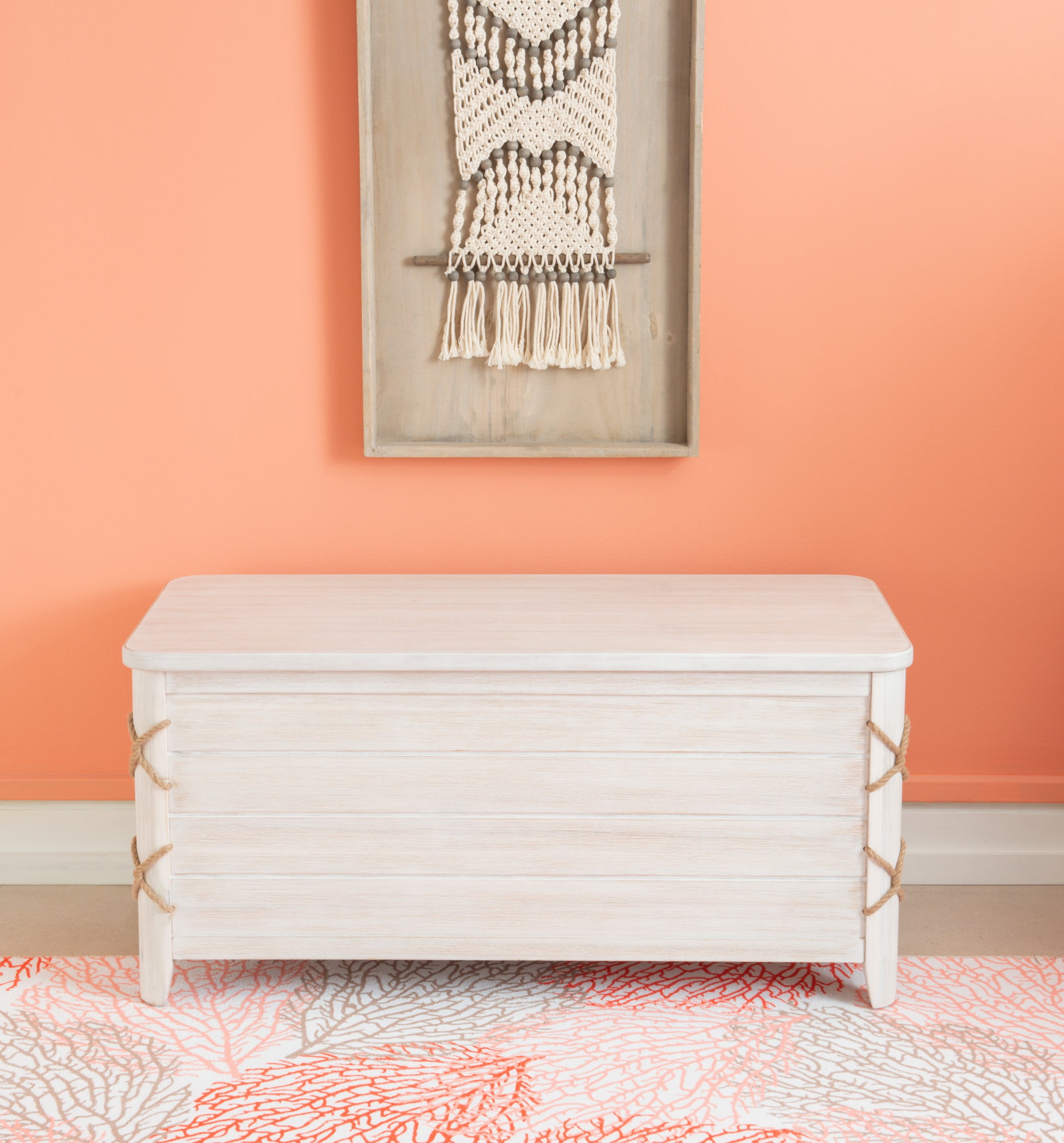Powell Harrow Cedar Chest, Whitewash - Walmart.com