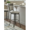 thumbnail image 1 of Powell Holloway 29.5" Metal Bar Stool with Swivel, Pewter, 1 of 18