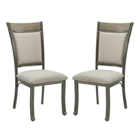 Powell Holloway Dining Chair, Set of 2, Pewter