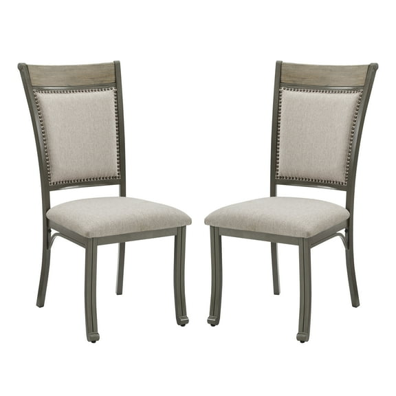Powell Holloway Dining Chair, Set of 2, Pewter