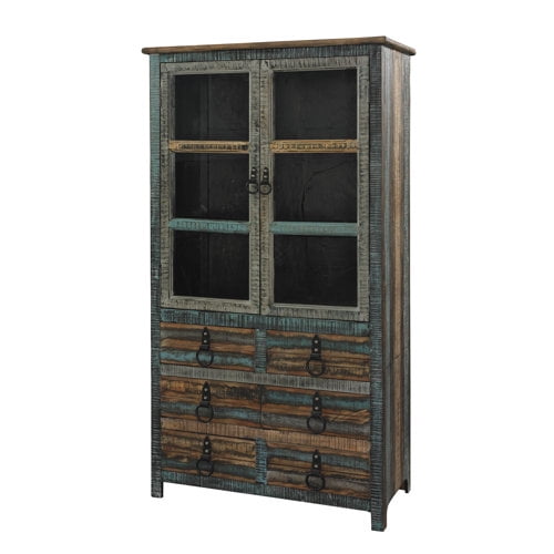 Powell Home Fashions 114-861 Calypso 33 Inch Wide 6 Drawer Fir Wood Storage Cabi