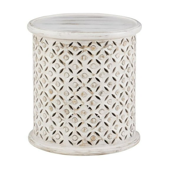 Linon Inora Side Table White