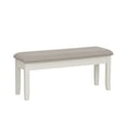 thumbnail image 1 of Jane Vanilla White & Light Gray Bench, 1 of 17