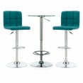 thumbnail image 1 of Powell Modern Jenna 3 Piece Pub Table Set With Teal Finish D1194B18PT3TE, 1 of 9