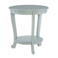thumbnail image 1 of Powell Kendall Round Indoor Accent Side Table with Shelf, 24" Tall, Gray, 1 of 11