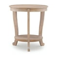 thumbnail image 1 of Powell Kendall Round Indoor Accent Side Table with Shelf, Natural, 1 of 10