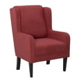 thumbnail image 1 of Powell Laude Quilted Velvet Wingback Accent Chair, Rust, 1 of 9