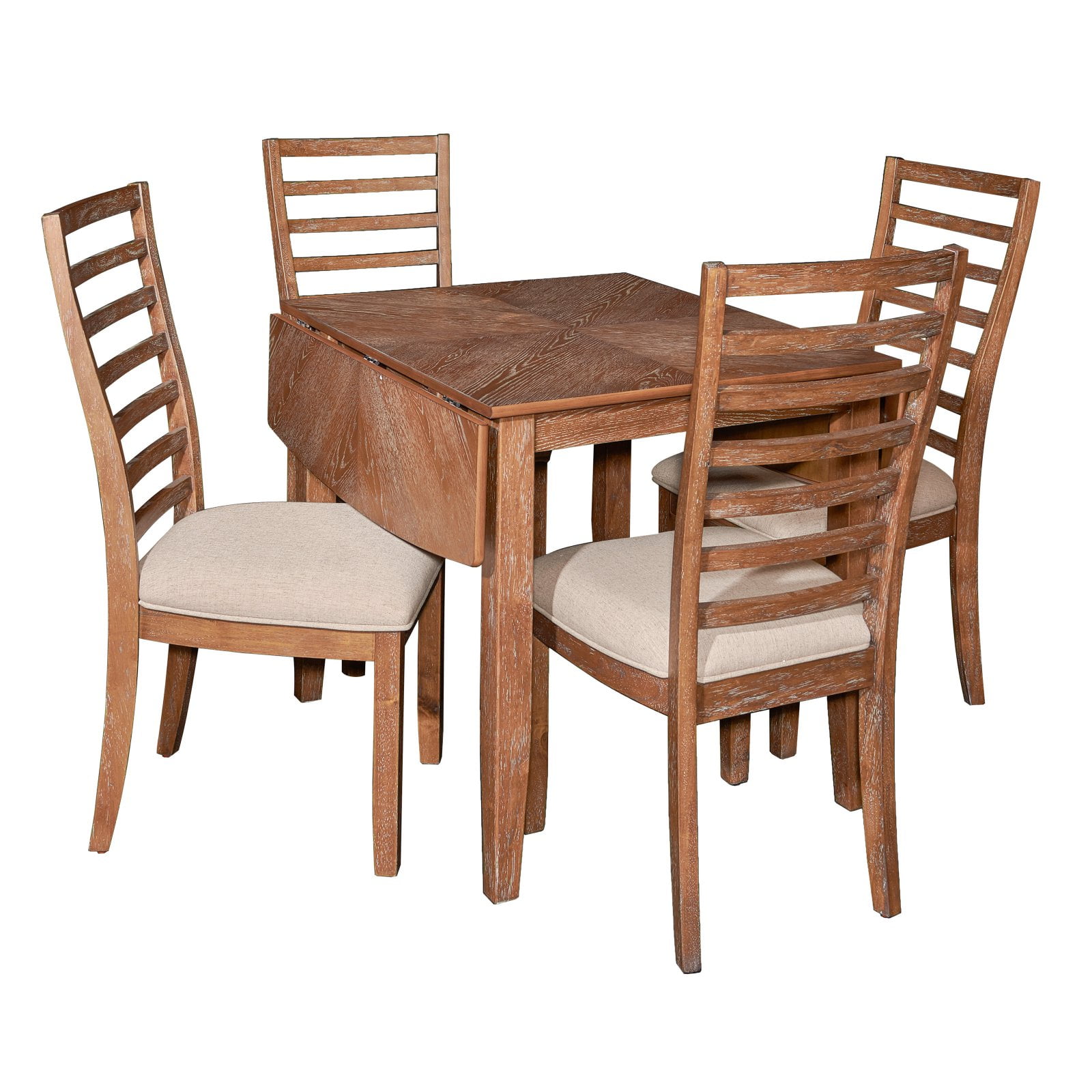 Powell Liam 5 Piece Dining Set, Wood Grain Finish