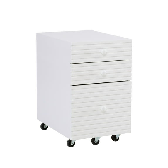 Powell Nixon 3-Drawer File Cabinet, Pure White