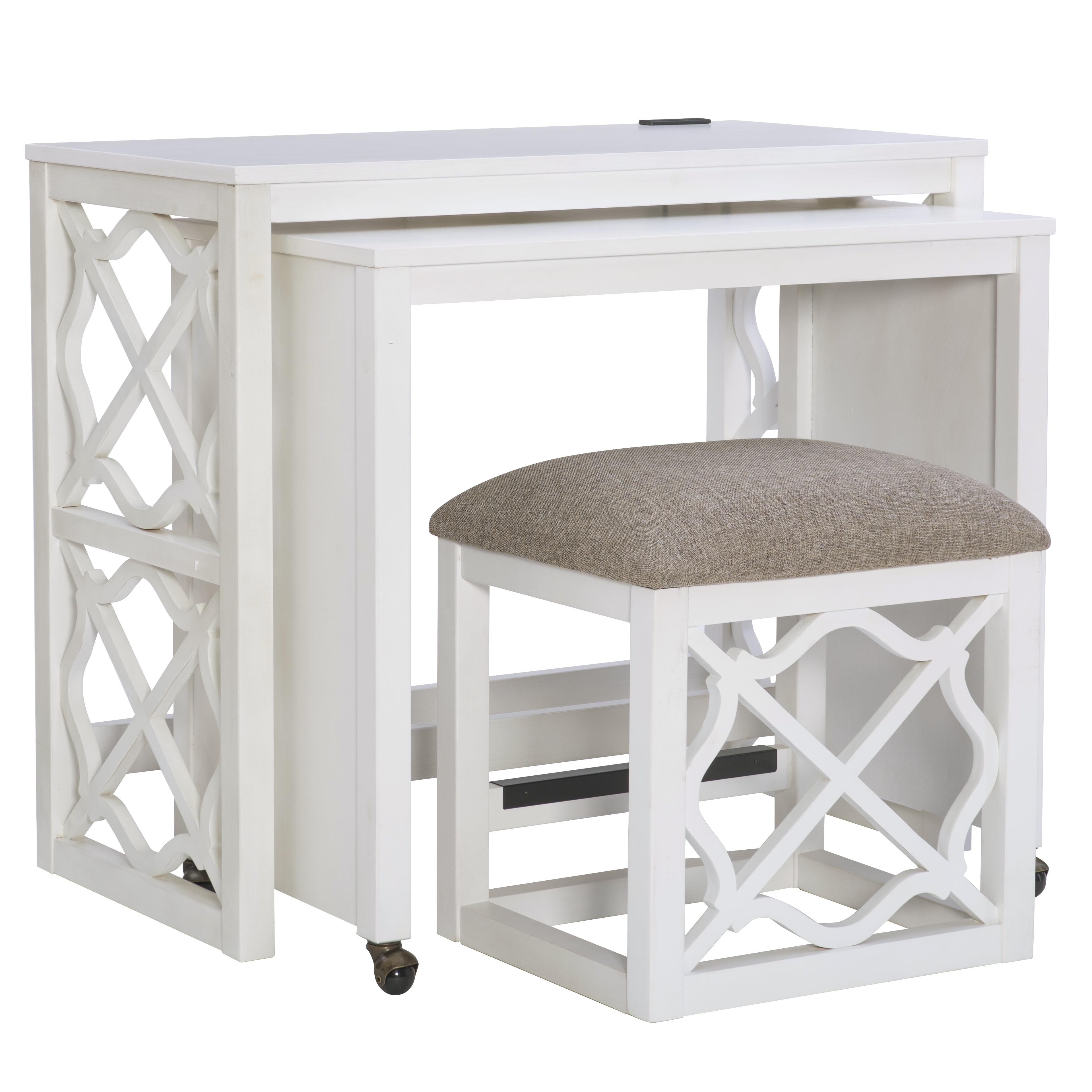 White desk with stool best sale