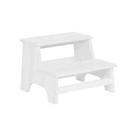 Powell Pauling Step Stool, White Finish