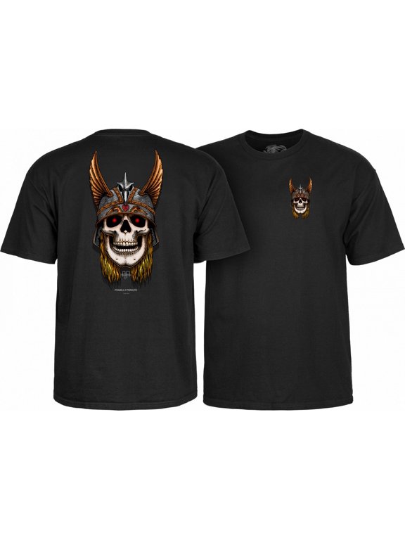 Powell Peralta Andy Anderson Viking Skull Skateboard Black Timeless Theme For Everyday Style T-Shirt, Size S-5XL