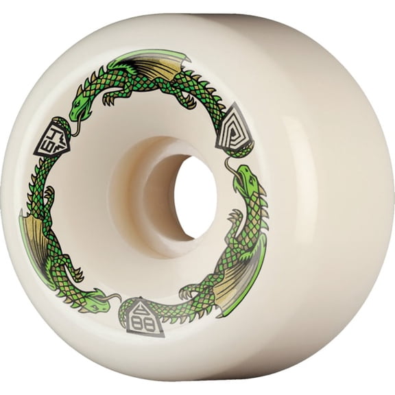 Powell Peralta Dragon Formula 88 Off White Skateboard Wheels 40mm CP - 64mm 88a (Set of 4)