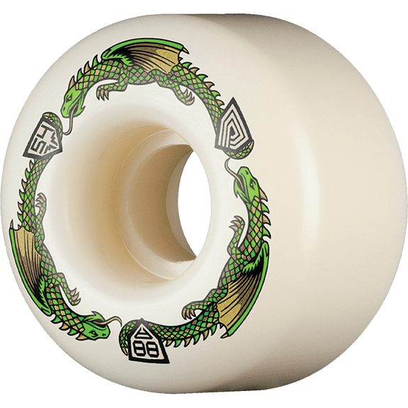 Powell Peralta Dragon Formula V4 Green Dragon Green Skateboard Wheels 54mm 88a (Set of 4)