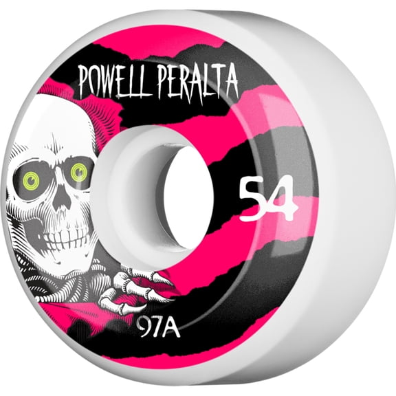 Powell Peralta Ripper 4 Skateboard Wheels 97a 54mm White/Black/Pink