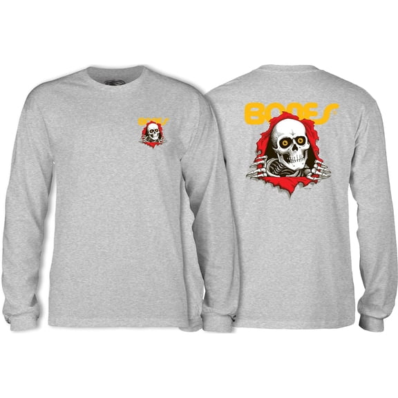 Powell Peralta Ripper Long Sleeve Small Heather Grey