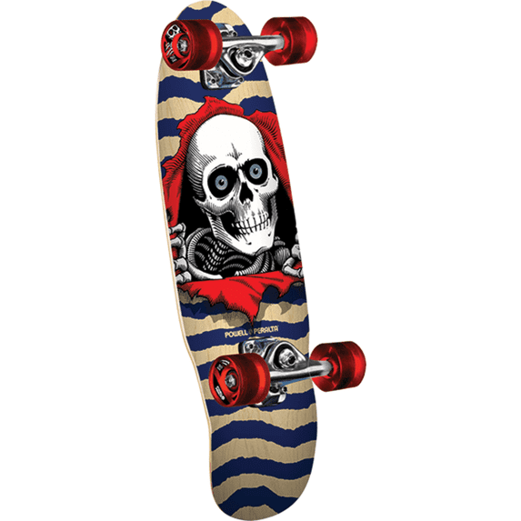 Powell Peralta Ripper Micro Mini Complete Skateboard -7.5 Natural/Blue