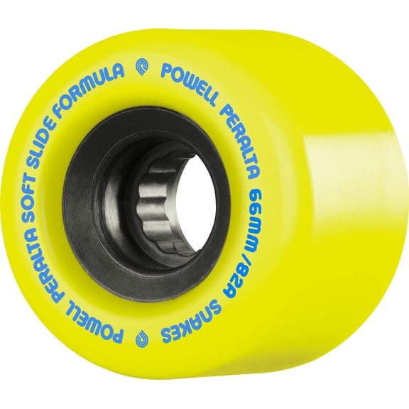 Powell Peralta Snakes Skateboard Wheels 82a 66mm Yellow/Black with Blue