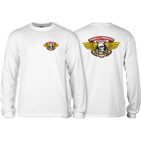 Powell Peralta Winged Ripper Long Sleeve Small White