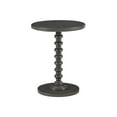 thumbnail image 1 of Powell Pesaro Round Pedestal Indoor Accent Side Table, 22.25" Tall, Dark Gray, 1 of 5