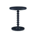 thumbnail image 1 of Powell Pesaro Round Pedestal Indoor Accent Side Table, 22.25" Tall, Navy Blue, 1 of 5