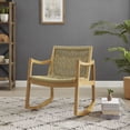 thumbnail image 1 of Powell Quinlan Boho Woven Rope Indoor Rocking Chair, Natural, 1 of 10