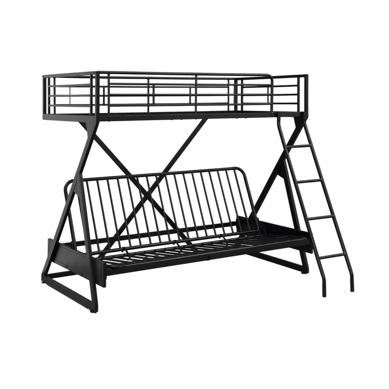 Powell Ross Metal Twin-Over-Full Futon Loft Bed