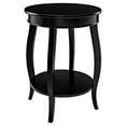 thumbnail image 1 of Powell Round Table with Shelf, Black, 1 of 8