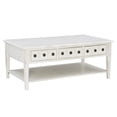 thumbnail image 1 of Powell Sadie 3-Drawer Coffee Table with Shelf, Cream, 1 of 12