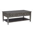 thumbnail image 1 of Powell Sadie 3-Drawer Coffee Table with Shelf, Gray, 1 of 10