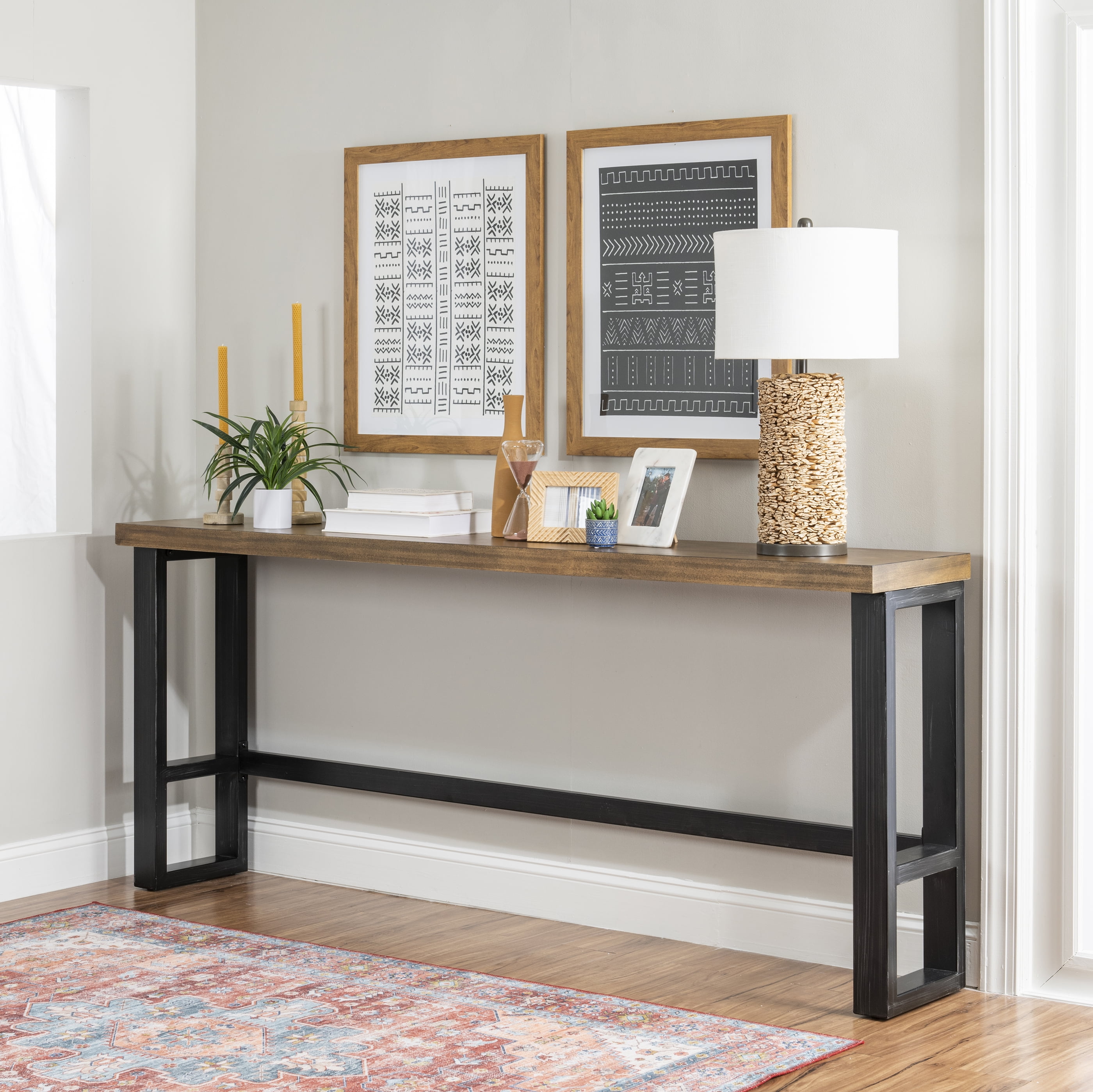 Sofa table sale wood and metal