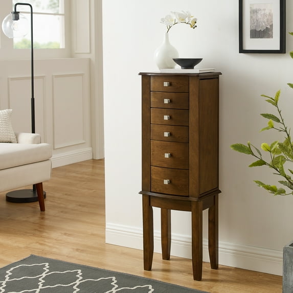 Powell Senga Jewelry Armoire, Walnut