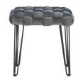 thumbnail image 1 of Powell Shadbury Square Stool Grey, 1 of 4
