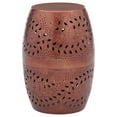 thumbnail image 1 of Powell Shanice Round Lace Cut Metal Indoor Accent Side Table, 19" Tall, Copper, 1 of 5