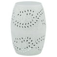 thumbnail image 1 of Powell Shanice Indoor Boho Lace Cut Metal Round End Table, Mint Green, 1 of 5