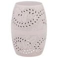 thumbnail image 1 of Powell Shanice Round Lace Cut Metal Indoor Accent Side Table, 19" Tall, Light Pink, 1 of 5