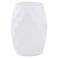 thumbnail image 1 of Powell Shawna Indoor Modern Hammered Metal Round End Table, White, 1 of 6