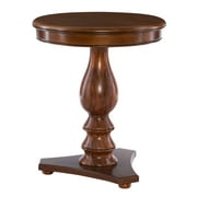 Powell Stanton Hazelnut Pedestal Accent Side Table