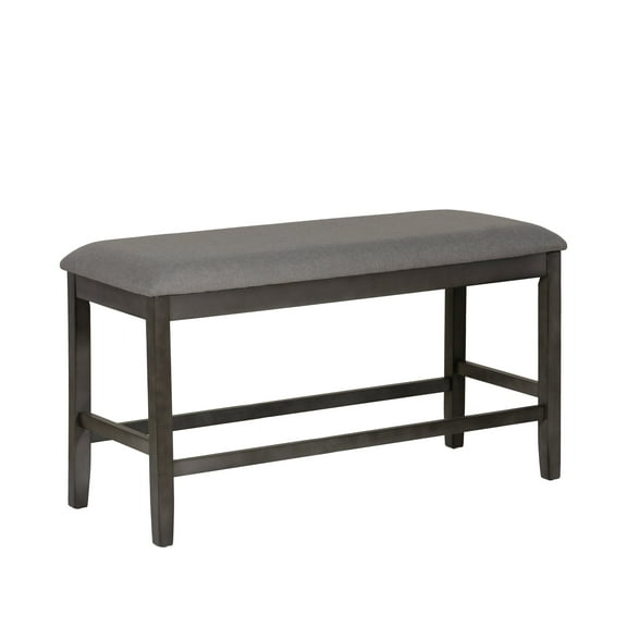 Powell Thewlis 25" Backless Farmhouse Counter Height Bench, Gray