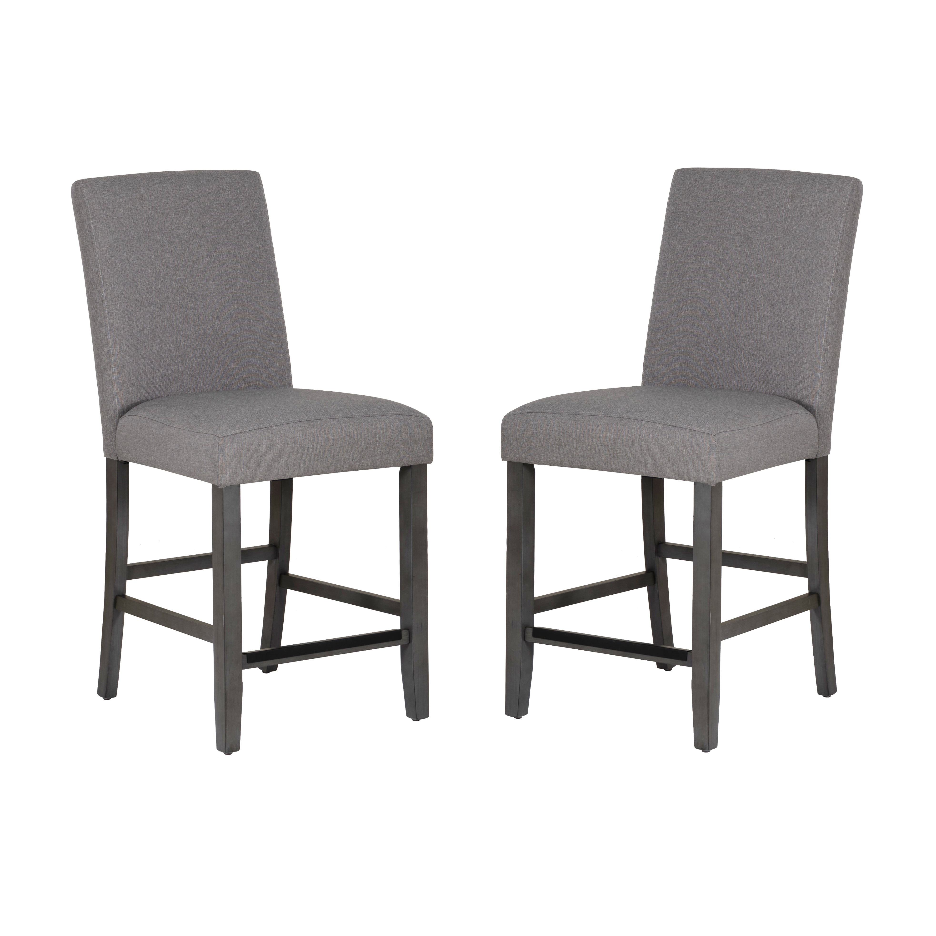 Powell Thewlis 25" Farmhouse Counter Stools, Set of 2, Gray