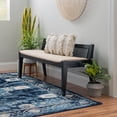 thumbnail image 1 of Contemporary Home Living Low Profile Framed Woven Rattan Cane Bench - 52.5" - Black, 1 of 4