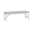 thumbnail image 1 of Powell Turino Distressed White Bench, 1 of 9
