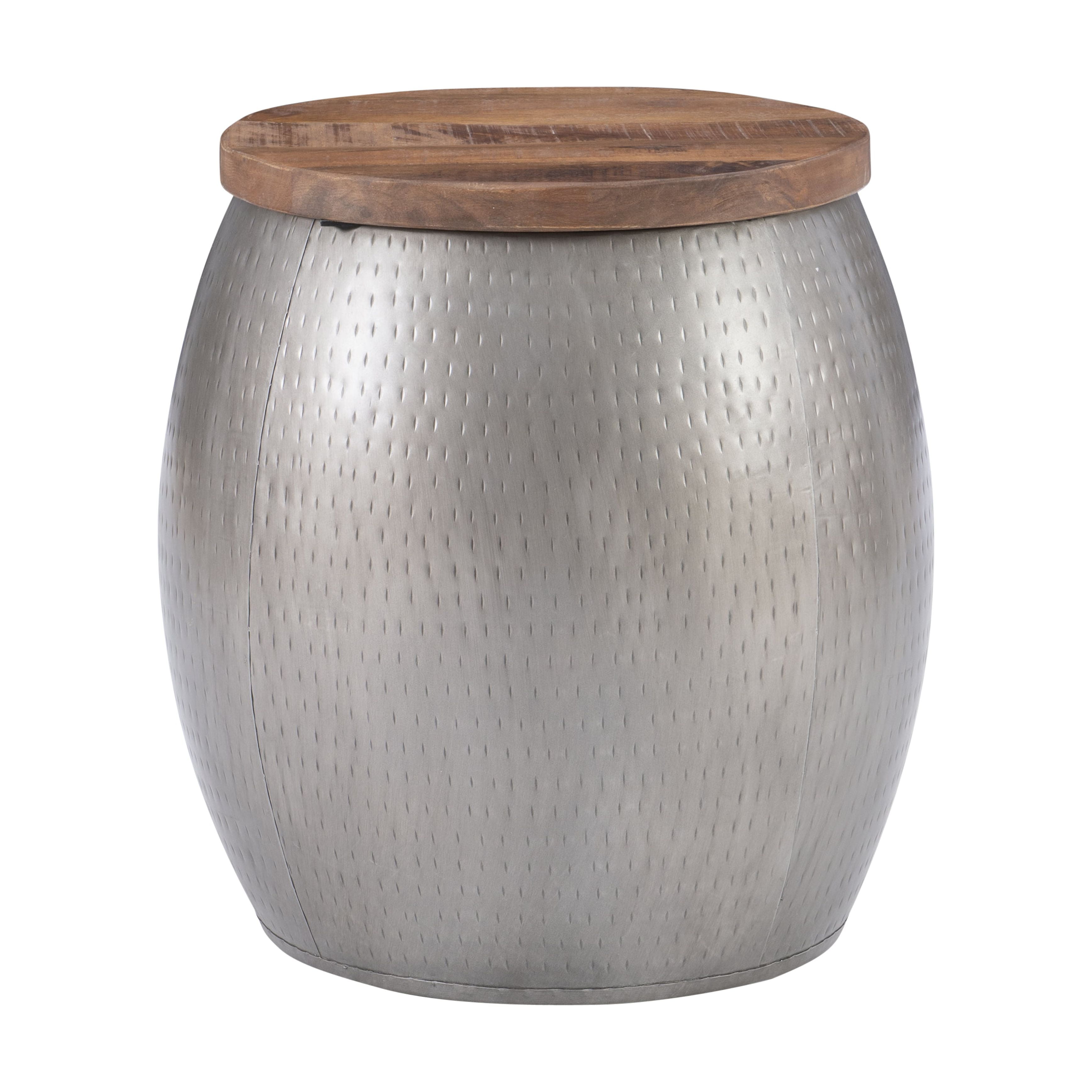 Cylinder drum accent best sale table