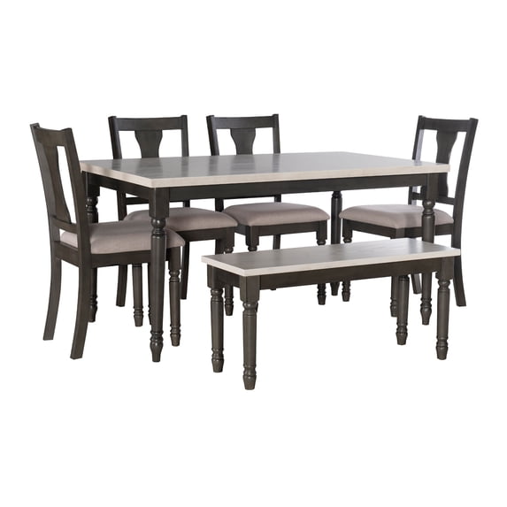 Powell Willow 6 PC Grey Dining Set